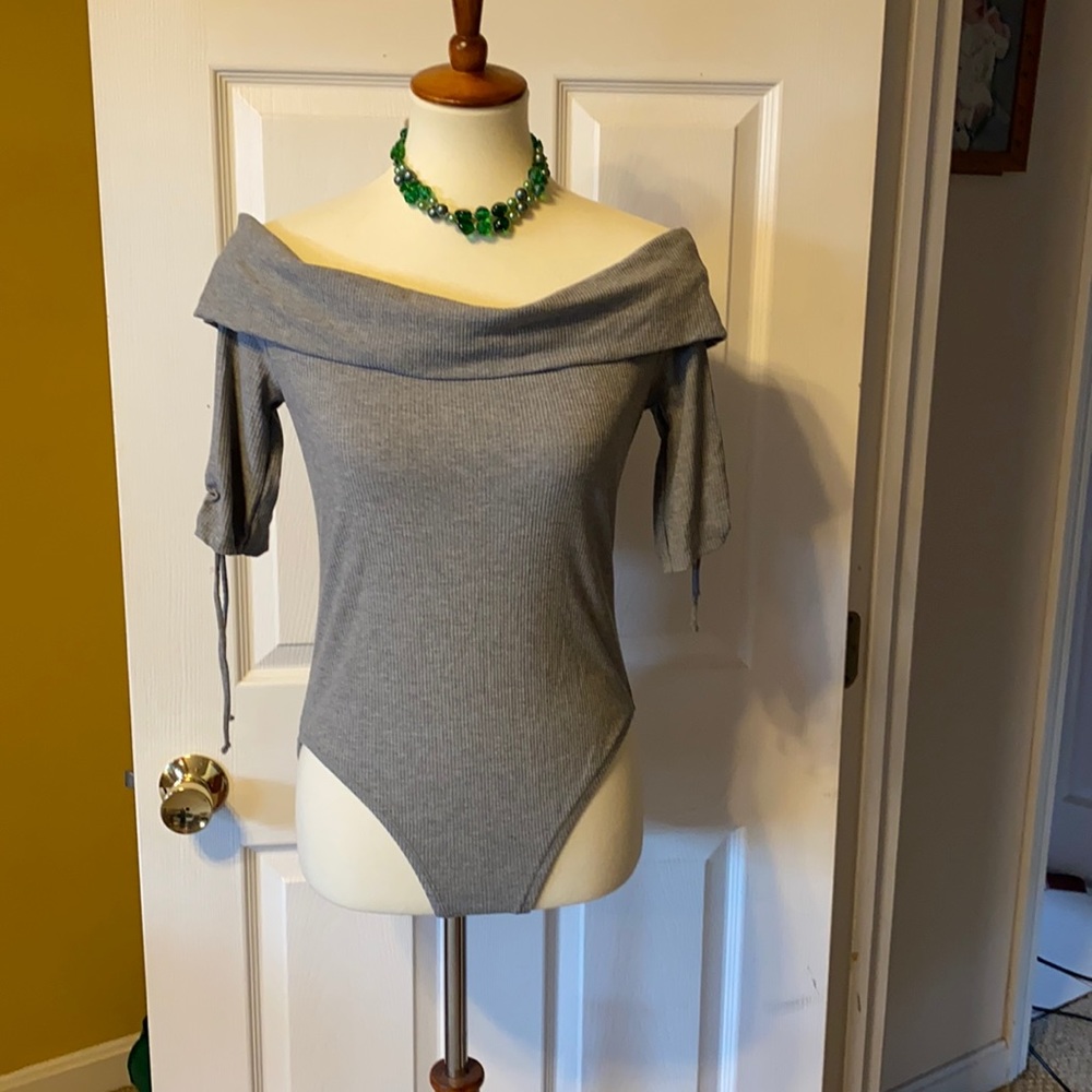 Topshop off the shoulder body suite.